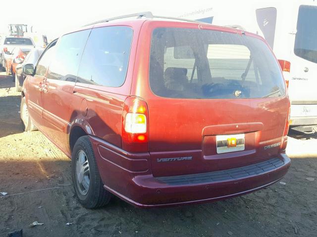 1GNDX13E61D105931 - 2001 CHEVROLET VENTURE LU BURGUNDY photo 3