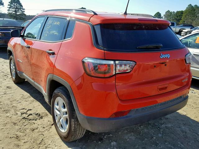 3C4NJCAB6JT204147 - 2018 JEEP COMPASS SP ნარინჯისფერი ფოტო 3