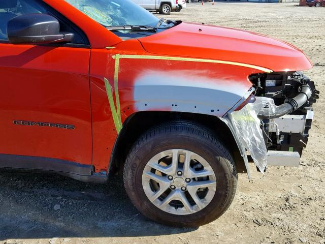 3C4NJCAB6JT204147 - 2018 JEEP COMPASS SP ნარინჯისფერი ფოტო 9