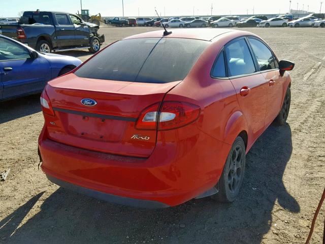 3FADP4CJ1CM106943 - 2012 FORD FIESTA SEL RED photo 4