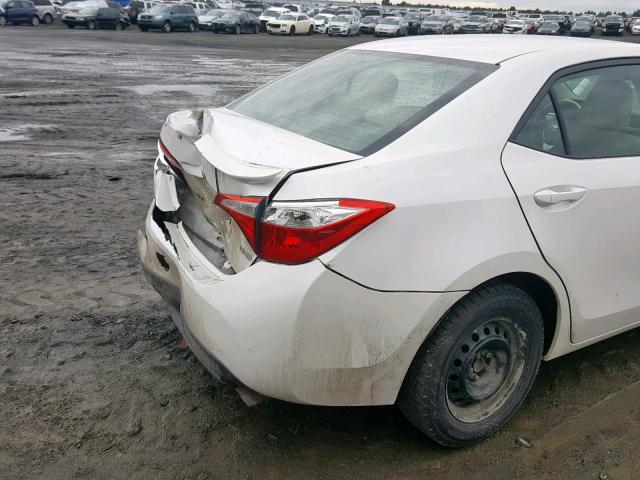 5YFBPRHE3EP024525 - 2014 TOYOTA COROLLA EC WHITE photo 9