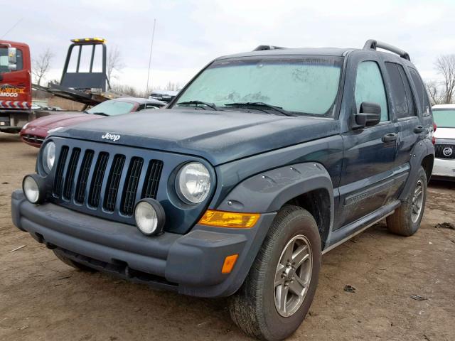 1J4GL38K55W726710 - 2005 JEEP LIBERTY RE GREEN photo 2