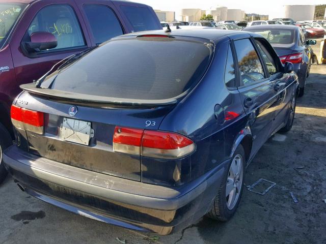 YS3DF58K122002763 - 2002 SAAB 9-3 SE BLUE photo 4