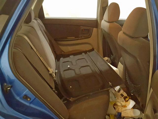 KNAFE161X55088368 - 2005 KIA SPECTRA5 BLUE photo 6