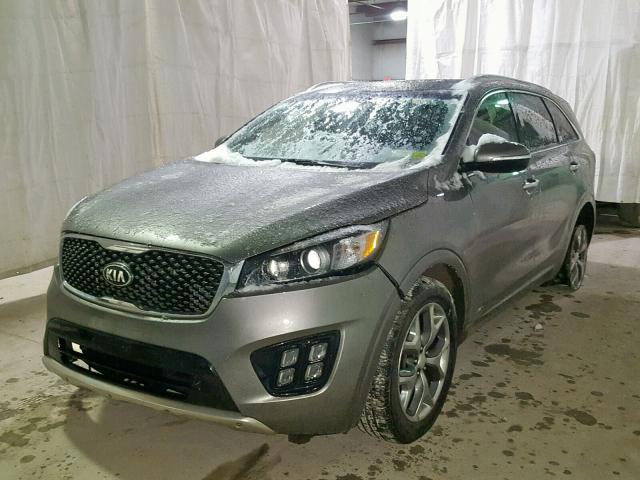 5XYPKDA14GG032736 - 2016 KIA SORENTO SX GRAY photo 2