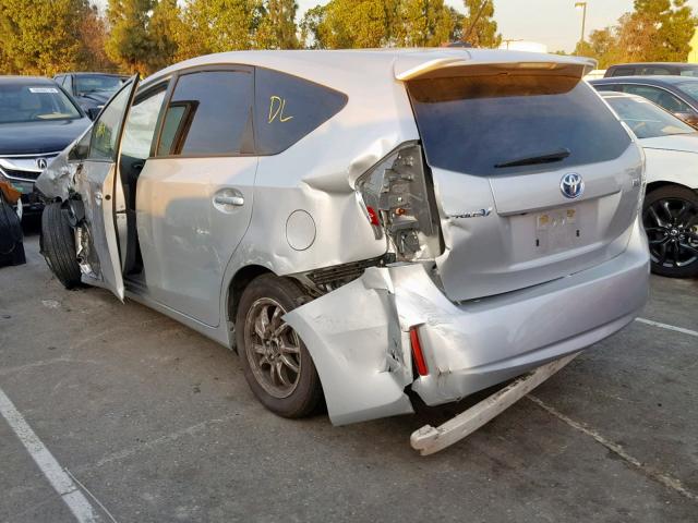 JTDZN3EU8EJ011030 - 2014 TOYOTA PRIUS V SILVER photo 3