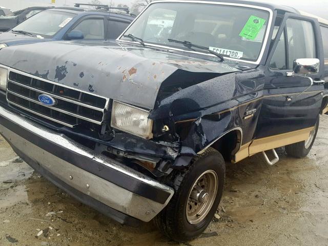 1FMEU15H6MLA51257 - 1991 FORD BRONCO U10 BLUE photo 9