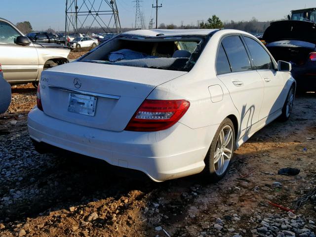 WDDGF4HB0ER315318 - 2014 MERCEDES-BENZ C 250 WHITE photo 4