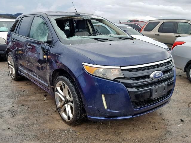 2FMDK4AK4BBA03709 - 2011 FORD EDGE SPORT BLUE photo 1