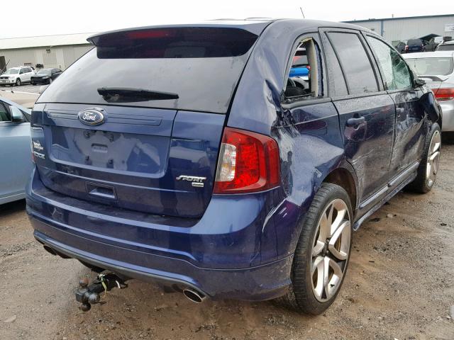 2FMDK4AK4BBA03709 - 2011 FORD EDGE SPORT BLUE photo 4