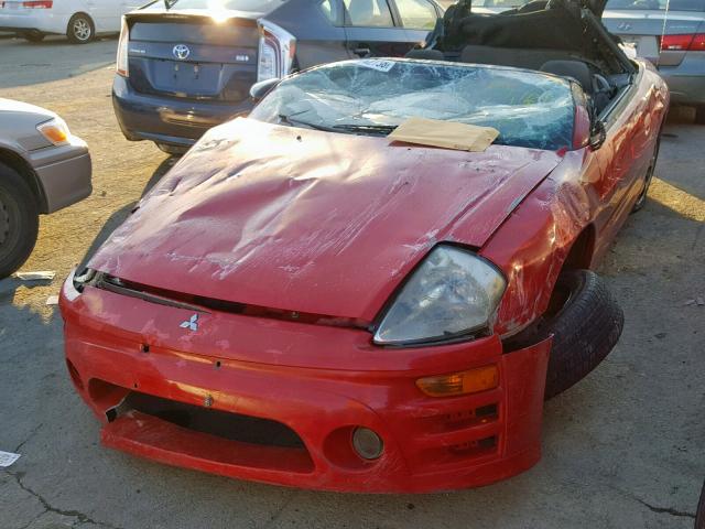 4A3AE45G63E193245 - 2003 MITSUBISHI ECLIPSE SP RED photo 2