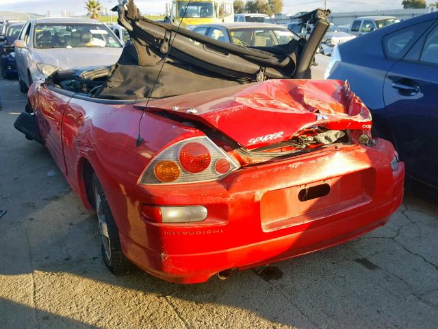 4A3AE45G63E193245 - 2003 MITSUBISHI ECLIPSE SP RED photo 3