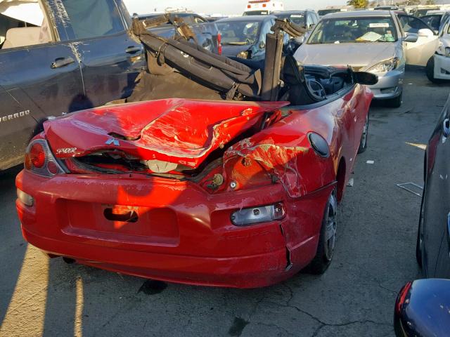 4A3AE45G63E193245 - 2003 MITSUBISHI ECLIPSE SP RED photo 4