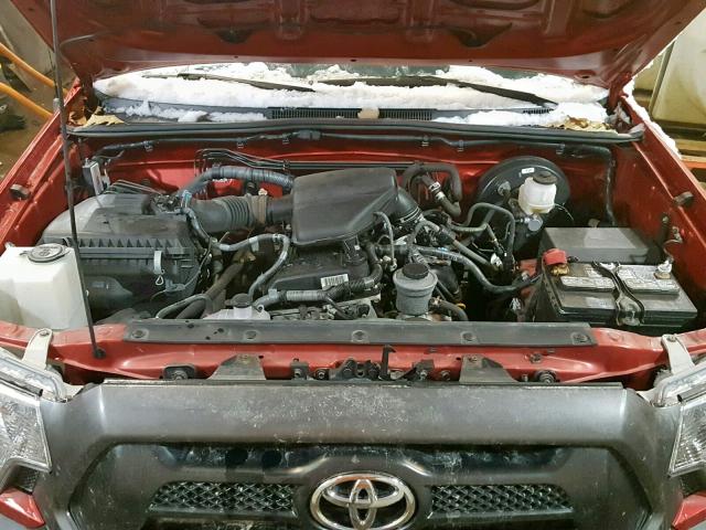 5TFPX4EN7EX020055 - 2014 TOYOTA TACOMA RED photo 7