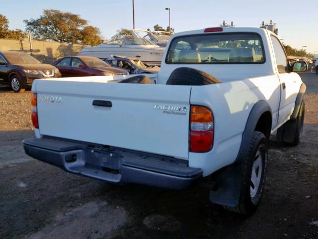 5TENM92N74Z445512 - 2004 TOYOTA TACOMA PRE WHITE photo 4