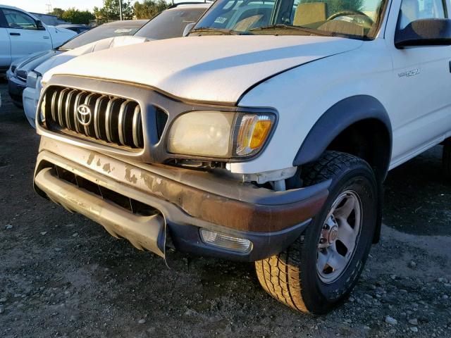 5TENM92N74Z445512 - 2004 TOYOTA TACOMA PRE WHITE photo 9