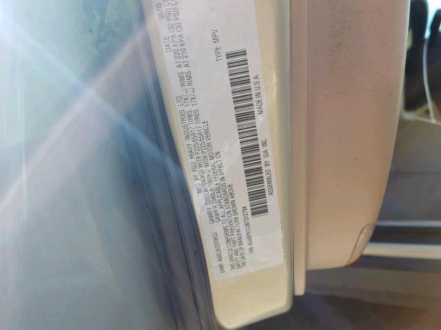 4S4BP61C567312794 - 2006 SUBARU LEGACY OUT TAN photo 10