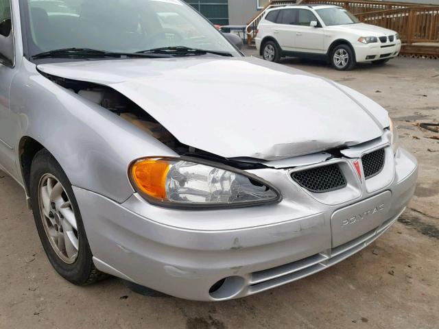 1G2NE52F04M651962 - 2004 PONTIAC GRAND AM S SILVER photo 9