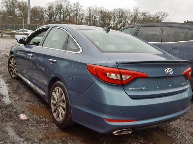 5NPE34AF8GH300275 - 2016 HYUNDAI SONATA SPO BLUE photo 3