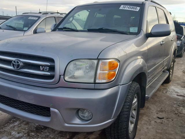 5TDBT48A24S221817 - 2004 TOYOTA SEQUOIA LI SILVER photo 2