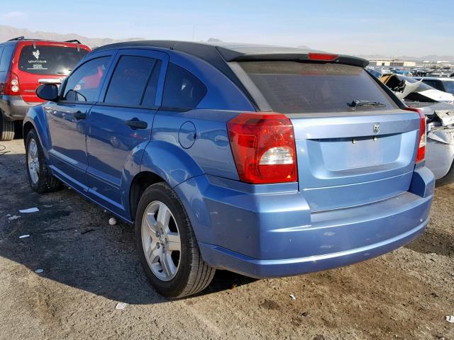 1B3HB48B97D257821 - 2007 DODGE CALIBER SX BLUE photo 3