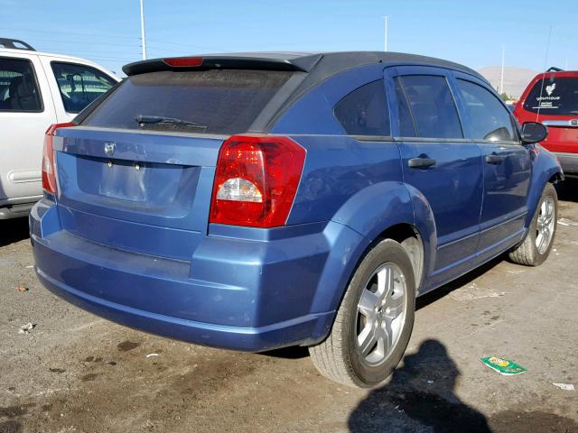 1B3HB48B97D257821 - 2007 DODGE CALIBER SX BLUE photo 4