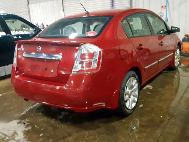 3N1AB6AP8CL711601 - 2012 NISSAN SENTRA 2.0 RED photo 4