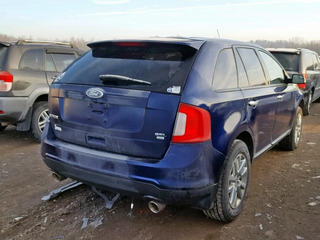 2FMDK4JC7BBB42791 - 2011 FORD EDGE SEL BLUE photo 4