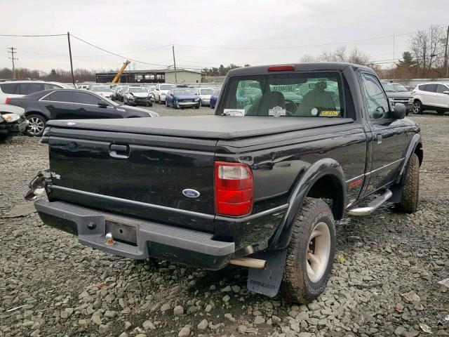 1FTYR10U91TA91691 - 2001 FORD RANGER BLACK photo 4