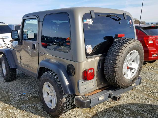 1J4FA69S64P736379 - 2004 JEEP WRANGLER / TAN photo 3