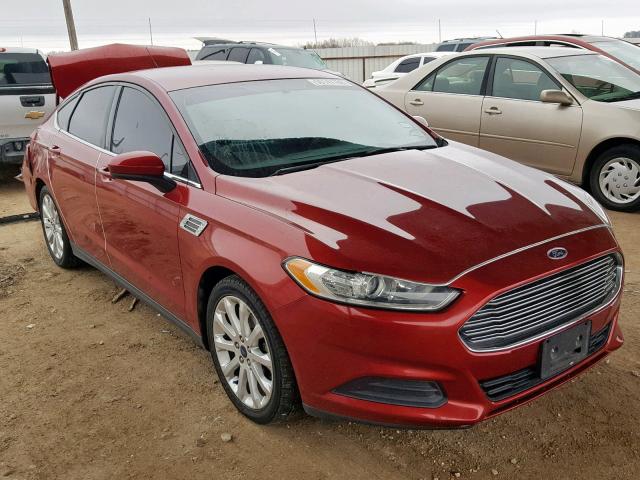 3FA6P0G77DR267060 - 2013 FORD FUSION S RED photo 1