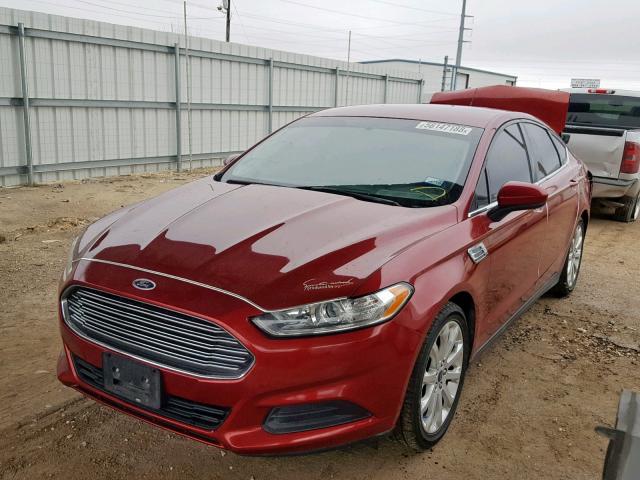 3FA6P0G77DR267060 - 2013 FORD FUSION S RED photo 2