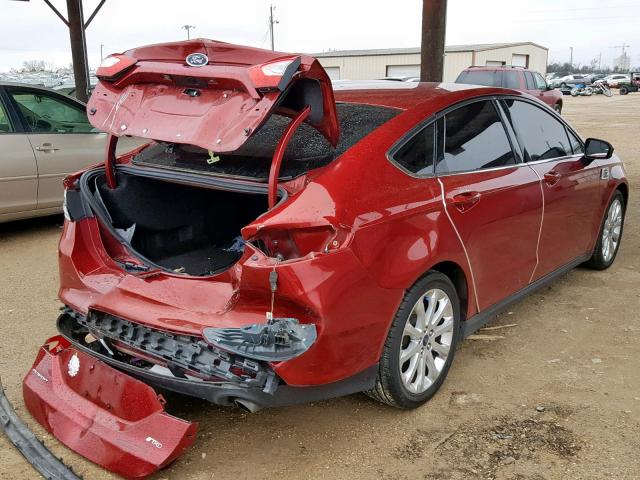 3FA6P0G77DR267060 - 2013 FORD FUSION S RED photo 4