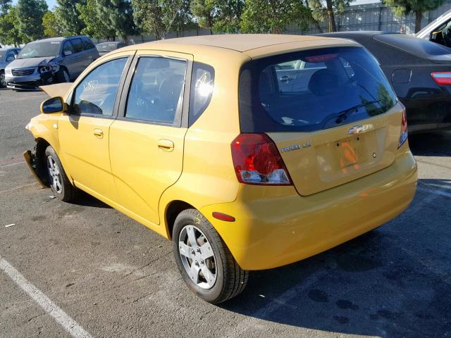 KL1TD66606B669762 - 2006 CHEVROLET AVEO BASE Сары фото 3