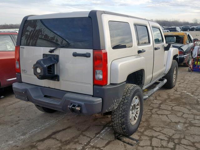 5GTDN13EX78241729 - 2007 HUMMER H3 BEIGE photo 4