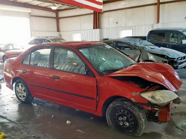 1HGES16305L005441 - 2005 HONDA CIVIC DX V RED photo 1