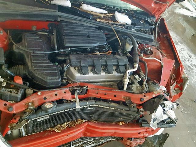 1HGES16305L005441 - 2005 HONDA CIVIC DX V RED photo 7