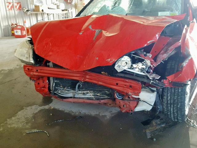 1HGES16305L005441 - 2005 HONDA CIVIC DX V RED photo 9