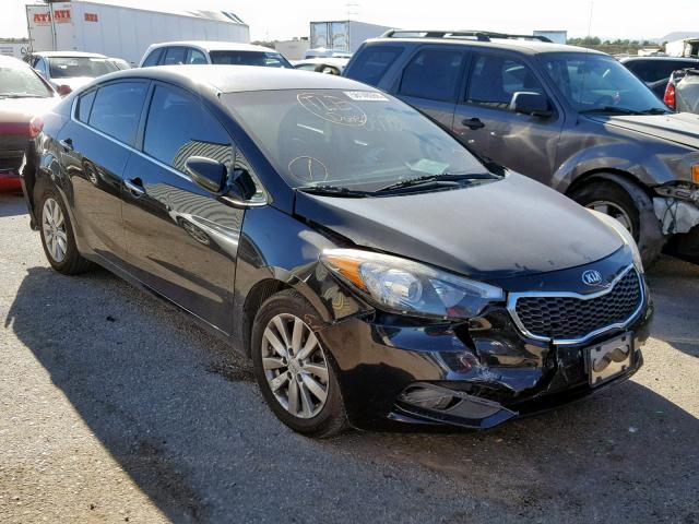 KNAFX4A85E5054659 - 2014 KIA FORTE EX BLACK photo 1