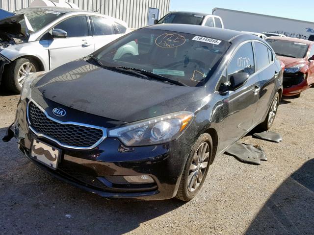 KNAFX4A85E5054659 - 2014 KIA FORTE EX BLACK photo 2