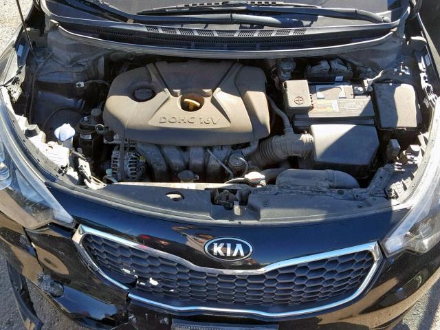 KNAFX4A85E5054659 - 2014 KIA FORTE EX BLACK photo 7