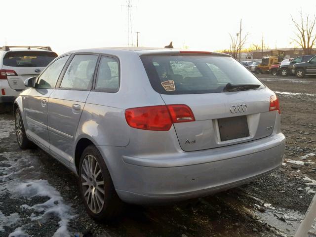 WAUNF78P28A122814 - 2008 AUDI A3 2.0 PRE SILVER photo 3