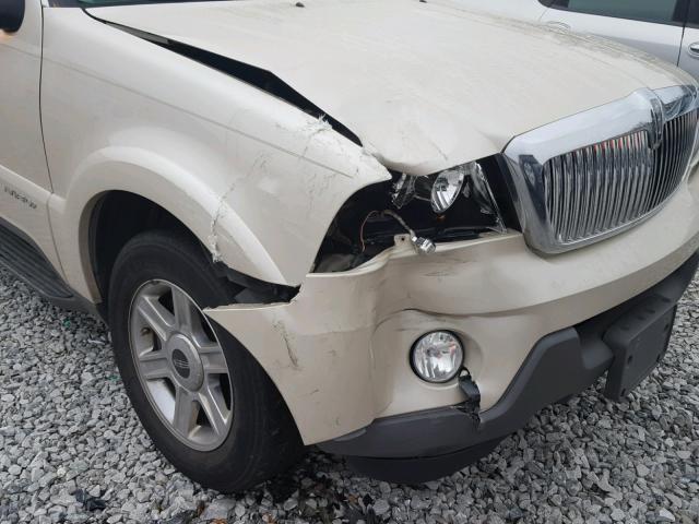 5LMEU68H35ZJ34648 - 2005 LINCOLN AVIATOR 奶油色 照片 9