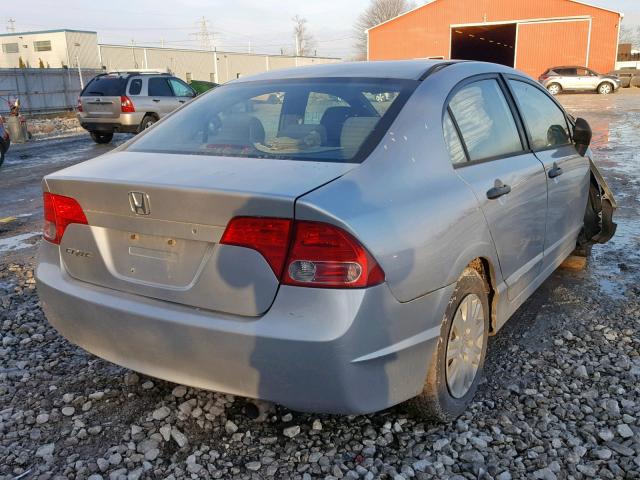 1HGFA16336L807202 - 2006 HONDA CIVIC DX V SILVER photo 4