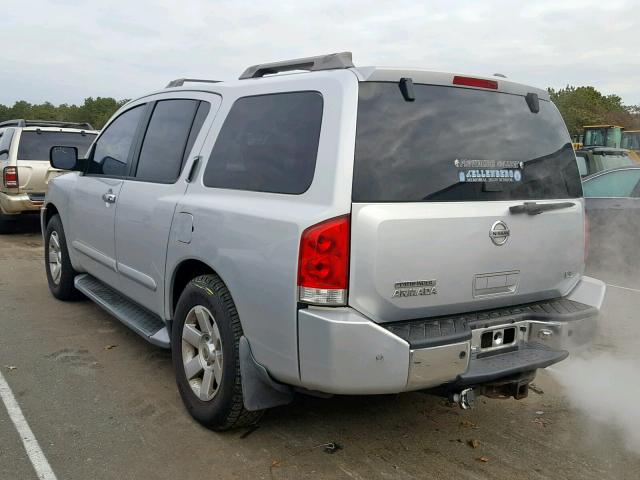 5N1AA08B94N707383 - 2004 NISSAN ARMADA SE SILVER photo 3