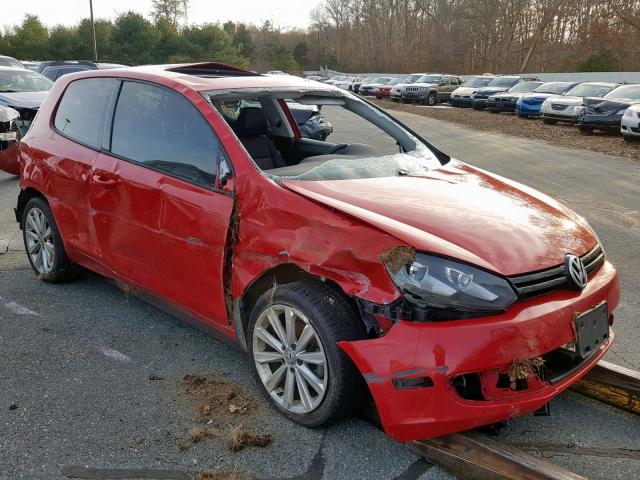 WVWMM7AJ1CW318751 - 2012 VOLKSWAGEN GOLF RED photo 1