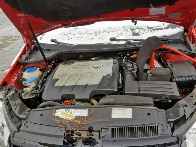 WVWMM7AJ1CW318751 - 2012 VOLKSWAGEN GOLF RED photo 7