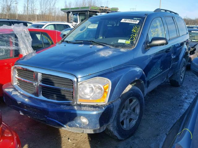 1D4HB48N76F148742 - 2006 DODGE DURANGO SL BLUE photo 2