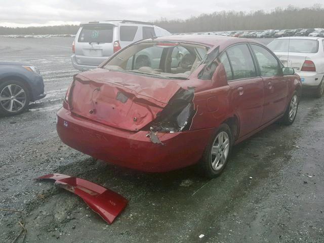 1G8AJ58F27Z175339 - 2007 SATURN ION LEVEL RED photo 4