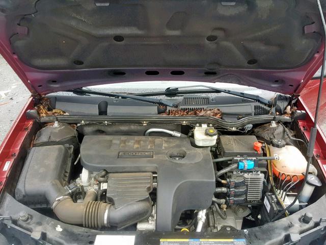 1G8AJ58F27Z175339 - 2007 SATURN ION LEVEL RED photo 7